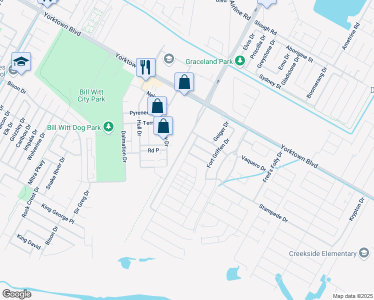 map of restaurants, bars, coffee shops, grocery stores, and more near 7637 Cattlemen Drive in Corpus Christi