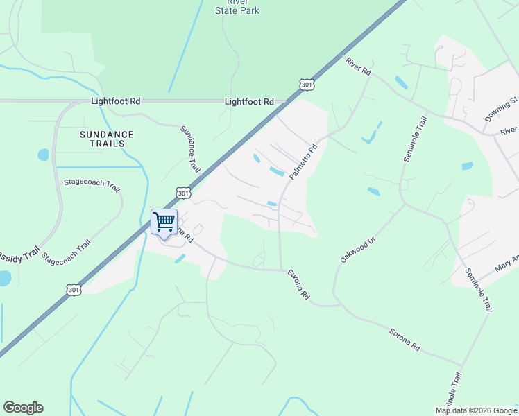 map of restaurants, bars, coffee shops, grocery stores, and more near 3439 Palmetto Road in Wimauma