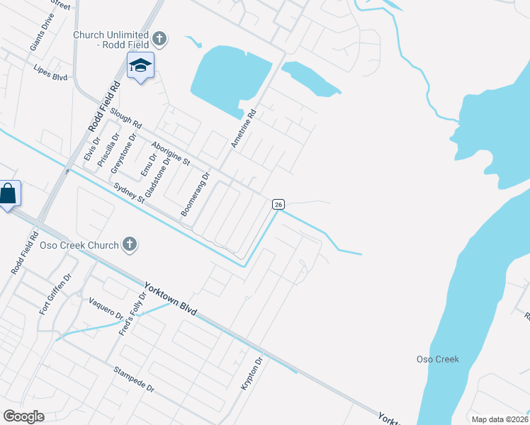 map of restaurants, bars, coffee shops, grocery stores, and more near 3818 Pennine Way in Corpus Christi