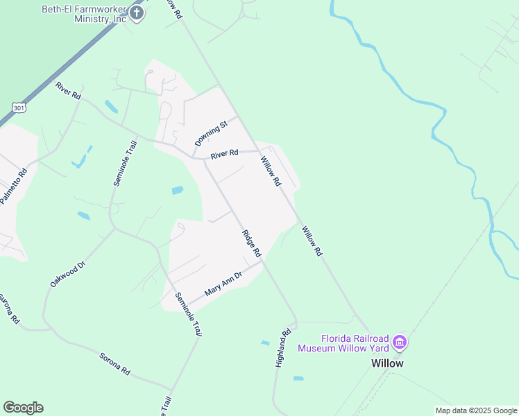 map of restaurants, bars, coffee shops, grocery stores, and more near 3329 Willow Road in Wimauma