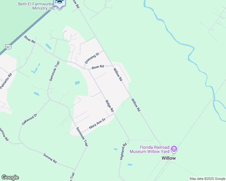 map of restaurants, bars, coffee shops, grocery stores, and more near 3329 Willow Road in Wimauma
