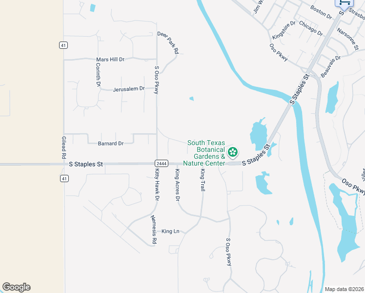 map of restaurants, bars, coffee shops, grocery stores, and more near 5246 South Oso Parkway in Corpus Christi