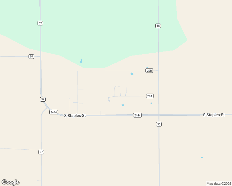 map of restaurants, bars, coffee shops, grocery stores, and more near 2134 County Road 20A in Corpus Christi