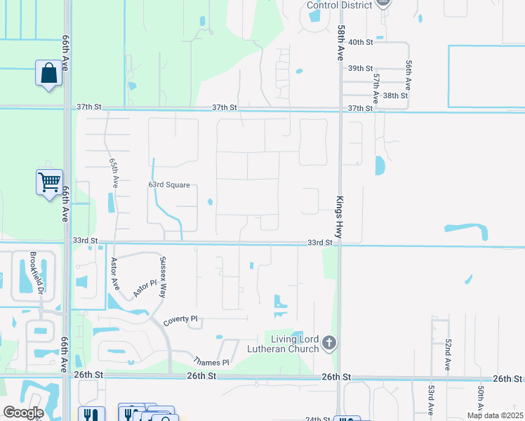 map of restaurants, bars, coffee shops, grocery stores, and more near 5954 Long Leaf Lane in Vero Beach