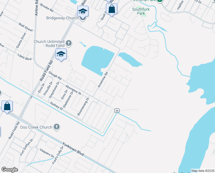 map of restaurants, bars, coffee shops, grocery stores, and more near 3609 Sapphire Court in Corpus Christi