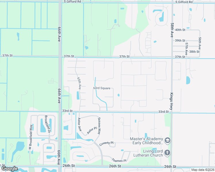 map of restaurants, bars, coffee shops, grocery stores, and more near 3407 63rd Square in Vero Beach