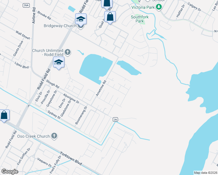 map of restaurants, bars, coffee shops, grocery stores, and more near 3601 Topaz Court in Corpus Christi