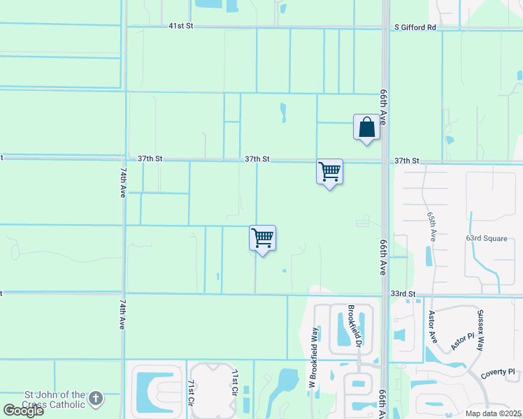 map of restaurants, bars, coffee shops, grocery stores, and more near 6955 37th Street in Vero Beach