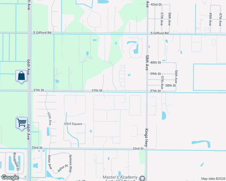 map of restaurants, bars, coffee shops, grocery stores, and more near 5975 37th Street in Vero Beach