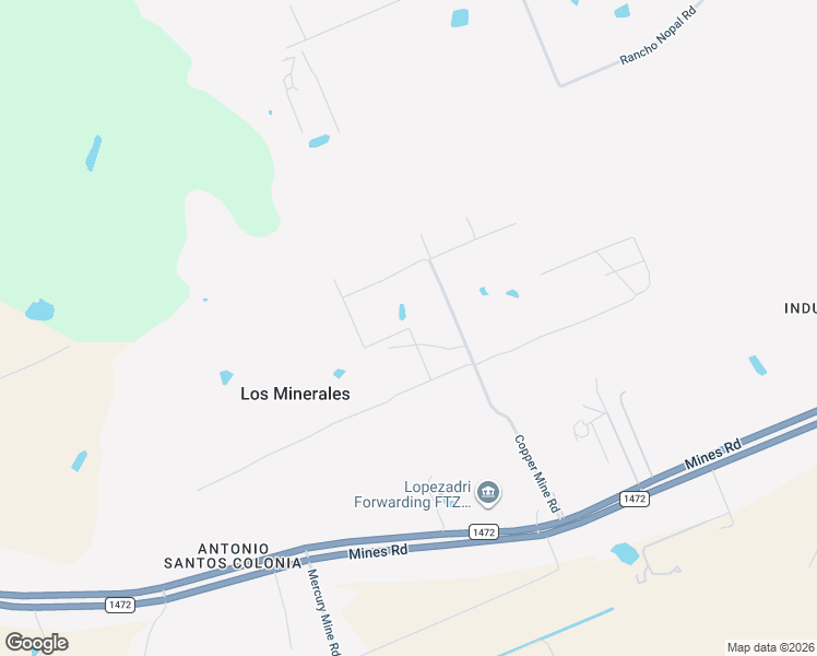 map of restaurants, bars, coffee shops, grocery stores, and more near Gold Mine Road in Laredo