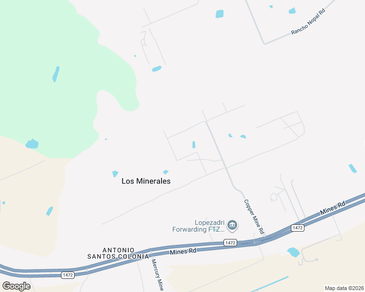 map of restaurants, bars, coffee shops, grocery stores, and more near Gold Mine Road in Laredo