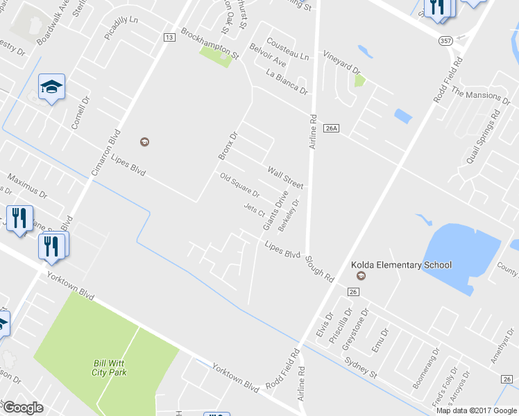 map of restaurants, bars, coffee shops, grocery stores, and more near 6825 Old Square Drive in Corpus Christi