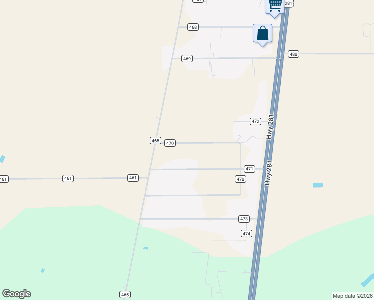 map of restaurants, bars, coffee shops, grocery stores, and more near 273 County Road 470 in Alice