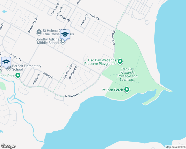 map of restaurants, bars, coffee shops, grocery stores, and more near 8110 Barlovento Street in Corpus Christi