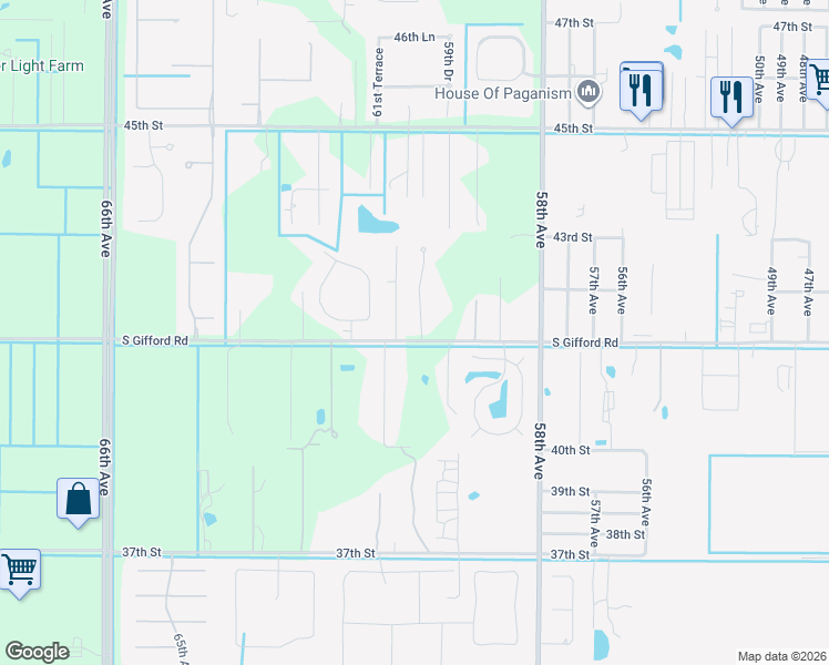 map of restaurants, bars, coffee shops, grocery stores, and more near 4145 60th Court in Vero Beach