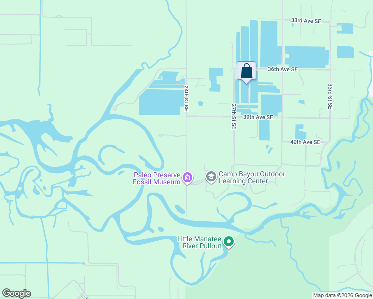 map of restaurants, bars, coffee shops, grocery stores, and more near 3957 24th Street Southeast in Ruskin