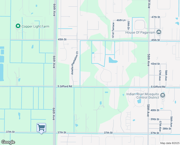 map of restaurants, bars, coffee shops, grocery stores, and more near 6310 41st Street in Vero Beach