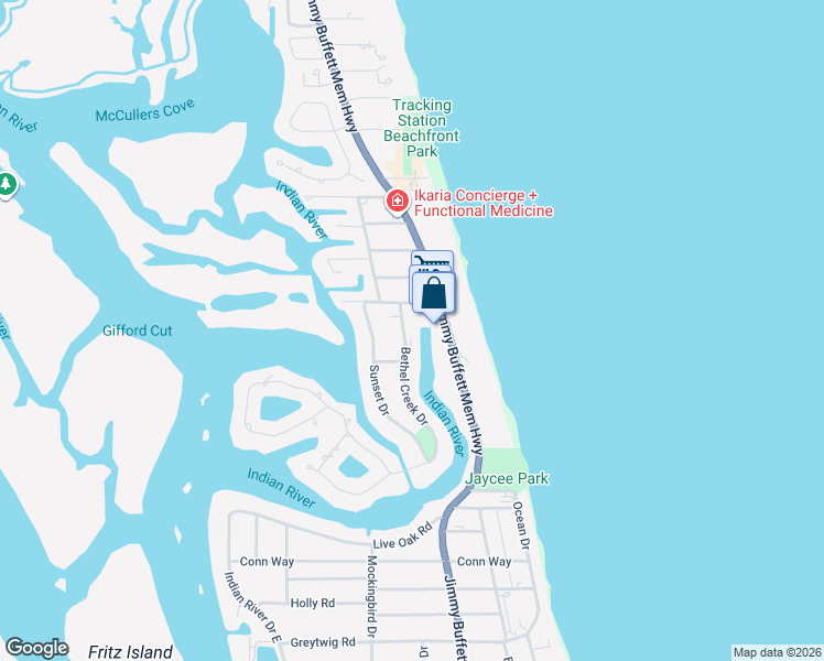 map of restaurants, bars, coffee shops, grocery stores, and more near 4887 Florida A1A in Vero Beach
