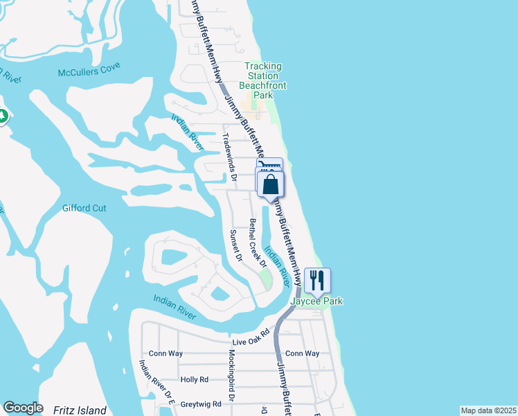 map of restaurants, bars, coffee shops, grocery stores, and more near 4832 Bethel Creek Drive in Vero Beach