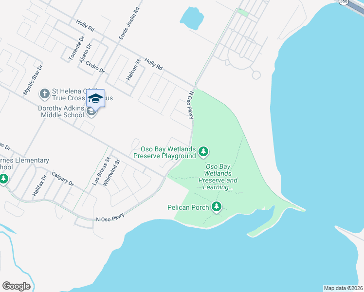 map of restaurants, bars, coffee shops, grocery stores, and more near 8225 Yosemite Drive in Corpus Christi