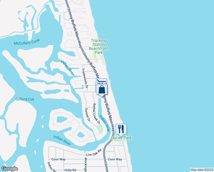 map of restaurants, bars, coffee shops, grocery stores, and more near 4887 Florida A1A in Vero Beach