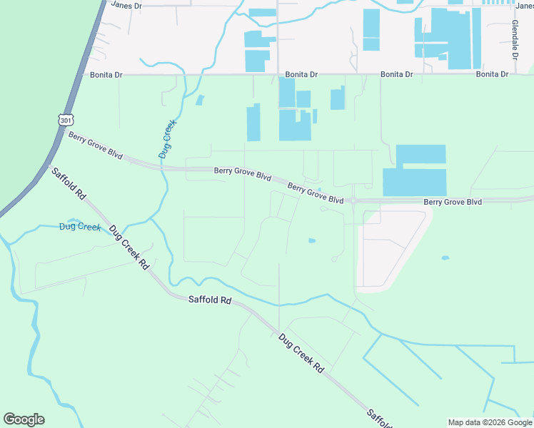 map of restaurants, bars, coffee shops, grocery stores, and more near 5106 Plumeria Drive in Wimauma