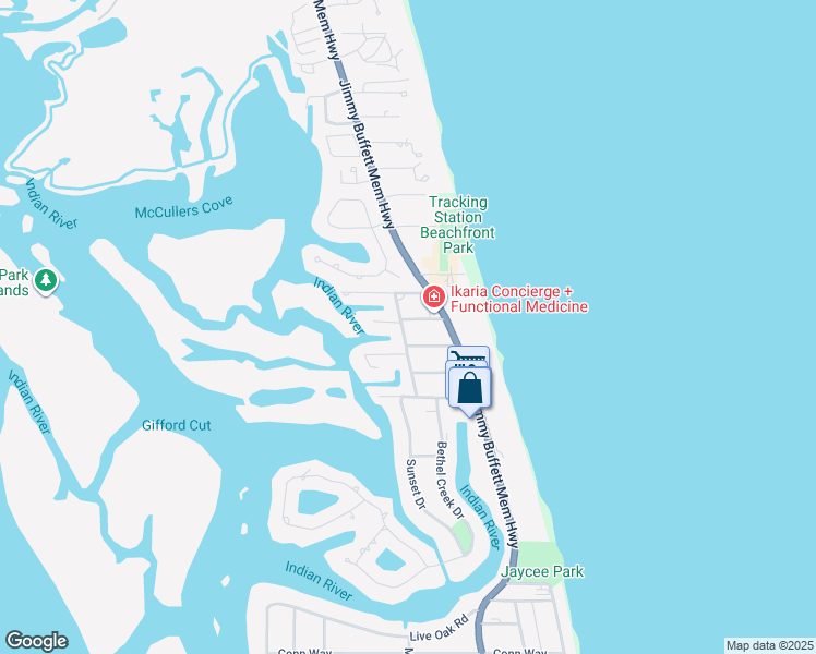 map of restaurants, bars, coffee shops, grocery stores, and more near 915 Shore Drive in Vero Beach