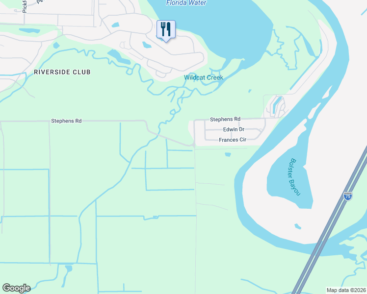 map of restaurants, bars, coffee shops, grocery stores, and more near 820 Stephens Road in Ruskin