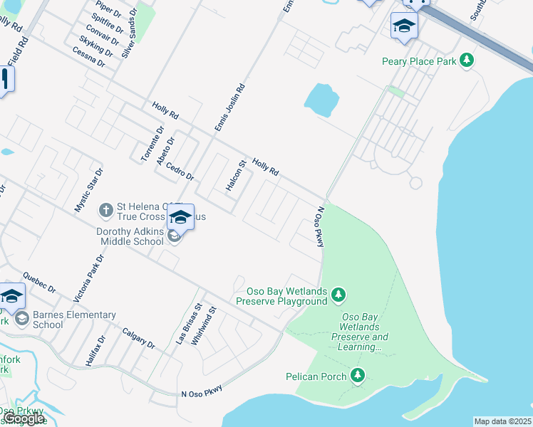 map of restaurants, bars, coffee shops, grocery stores, and more near 2214 Ibis Street in Corpus Christi