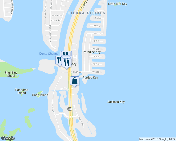 map of restaurants, bars, coffee shops, grocery stores, and more near 1156 2nd Avenue South in Saint Petersburg