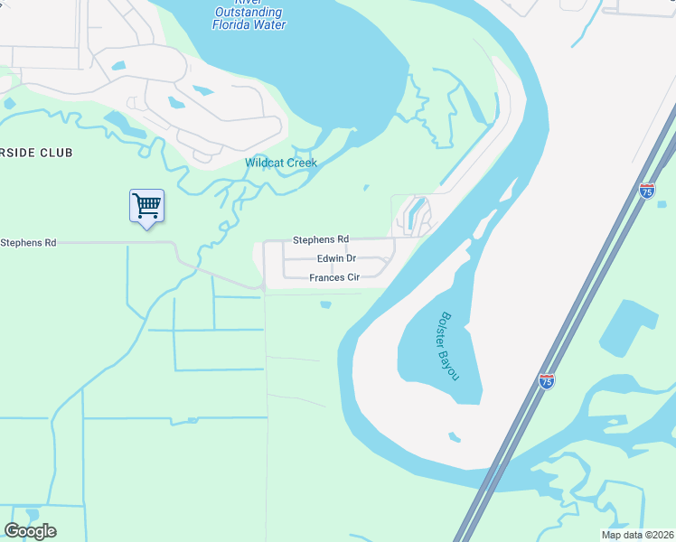 map of restaurants, bars, coffee shops, grocery stores, and more near 419 Frances Circle in Ruskin