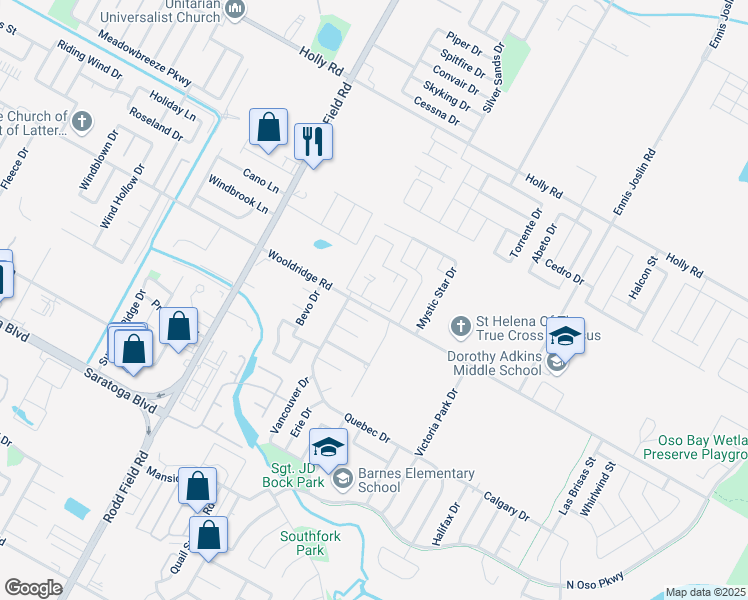 map of restaurants, bars, coffee shops, grocery stores, and more near 7313 Alberta Circle in Corpus Christi