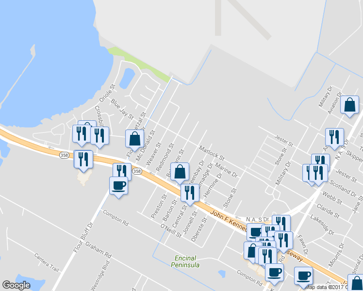 map of restaurants, bars, coffee shops, grocery stores, and more near 914 Behmann Street in Corpus Christi