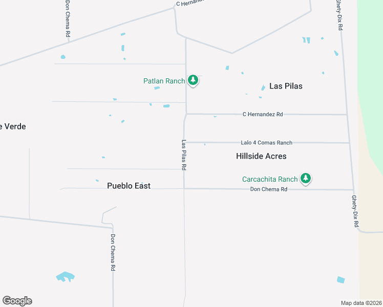 map of restaurants, bars, coffee shops, grocery stores, and more near Las Pilas Road in Laredo