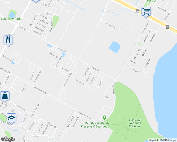 map of restaurants, bars, coffee shops, grocery stores, and more near 2125 Halcon Street in Corpus Christi