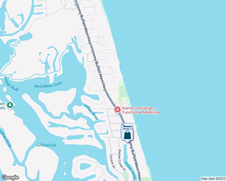 map of restaurants, bars, coffee shops, grocery stores, and more near 5070 Florida A1A in Vero Beach