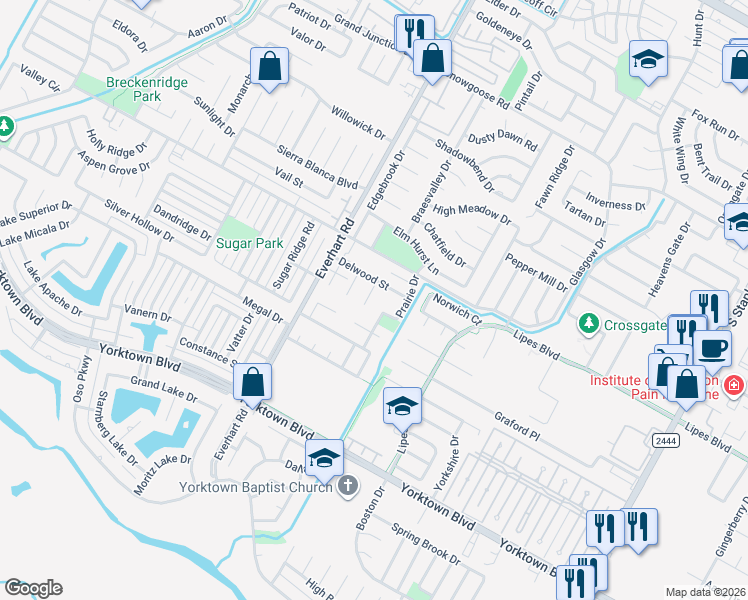 map of restaurants, bars, coffee shops, grocery stores, and more near 7210 Kress Circle in Corpus Christi