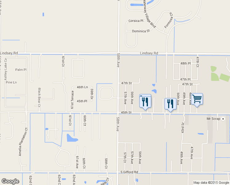 map of restaurants, bars, coffee shops, grocery stores, and more near 4655 Paladin Circle in Vero Beach