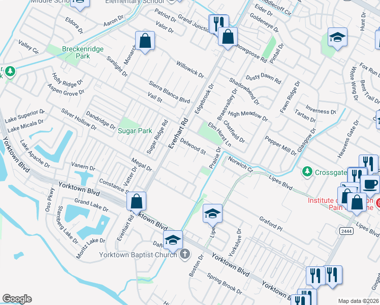 map of restaurants, bars, coffee shops, grocery stores, and more near 7210 Kress Circle in Corpus Christi