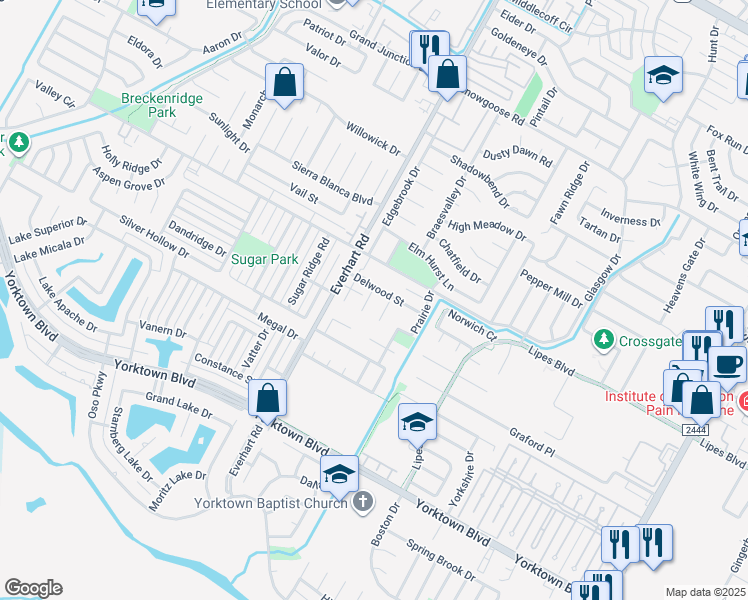 map of restaurants, bars, coffee shops, grocery stores, and more near 7210 Kress Circle in Corpus Christi