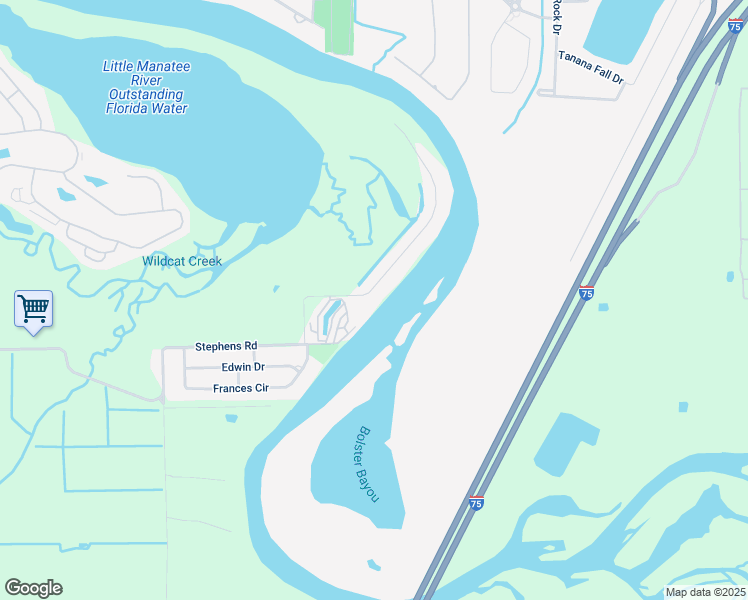 map of restaurants, bars, coffee shops, grocery stores, and more near 2630 River Bend Drive in Ruskin