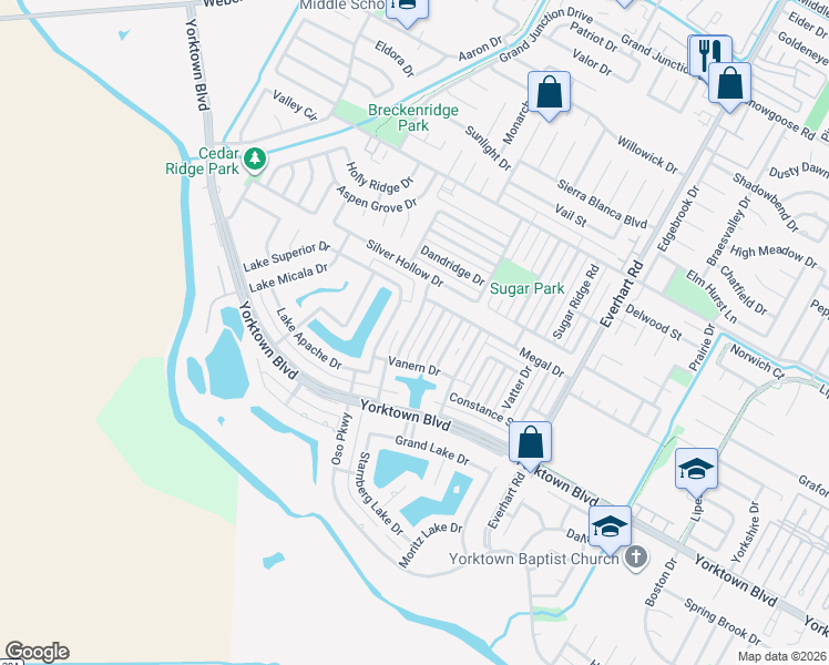 map of restaurants, bars, coffee shops, grocery stores, and more near 7430 Lake Neuchatel Drive in Corpus Christi