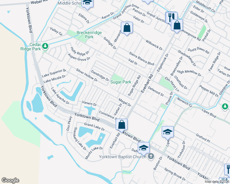 map of restaurants, bars, coffee shops, grocery stores, and more near 4618 Megal Drive in Corpus Christi