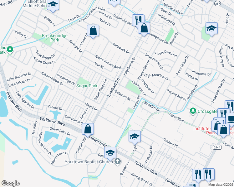 map of restaurants, bars, coffee shops, grocery stores, and more near 7210 Kress Circle in Corpus Christi