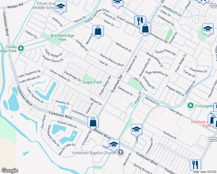 map of restaurants, bars, coffee shops, grocery stores, and more near 7209 Diamond Ridge Drive in Corpus Christi