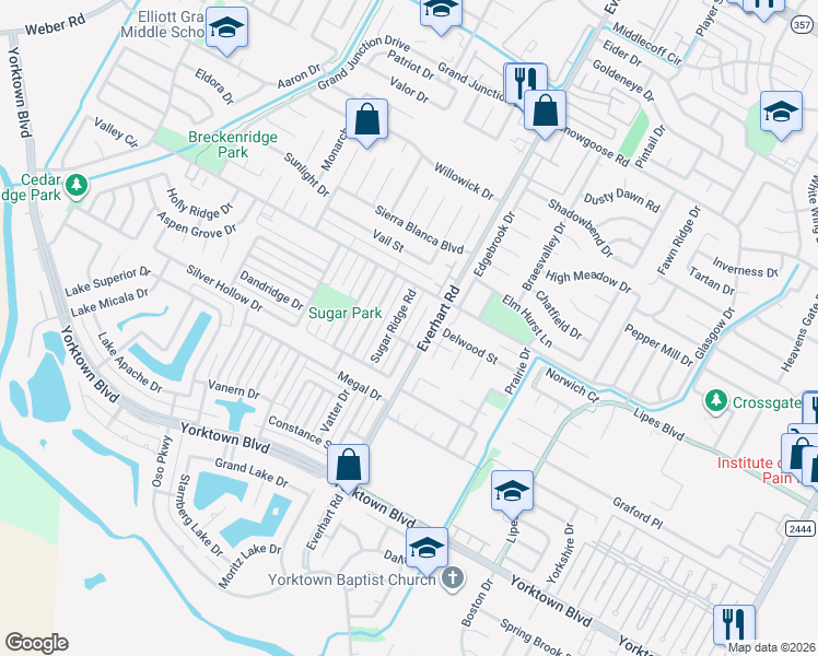map of restaurants, bars, coffee shops, grocery stores, and more near 7209 Diamond Ridge Drive in Corpus Christi