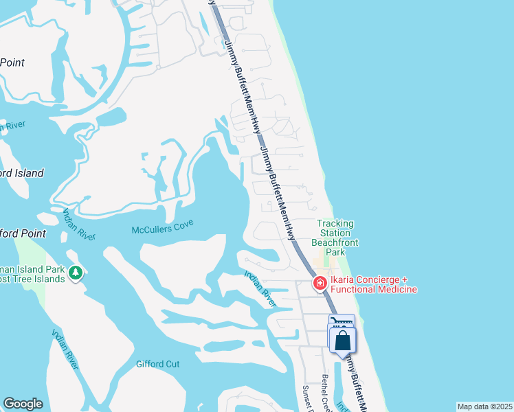 map of restaurants, bars, coffee shops, grocery stores, and more near 5101 Florida A1A in Indian River Shores