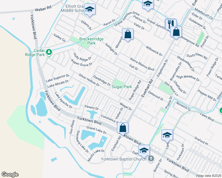 map of restaurants, bars, coffee shops, grocery stores, and more near 7322 Gold Ridge Road in Corpus Christi