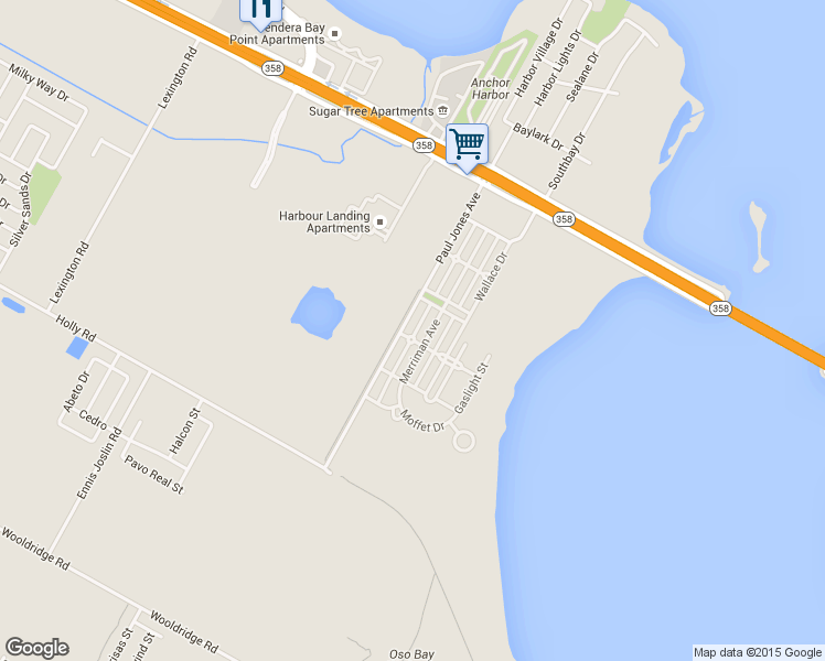 map of restaurants, bars, coffee shops, grocery stores, and more near 8209 Vetters Drive in Corpus Christi