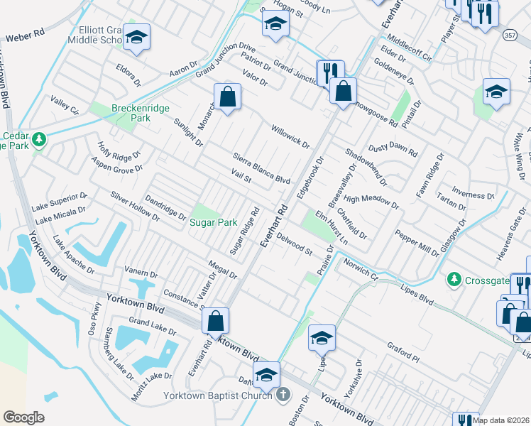 map of restaurants, bars, coffee shops, grocery stores, and more near 7209 Diamond Ridge Drive in Corpus Christi